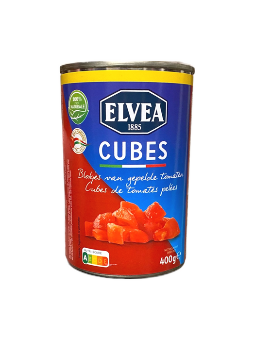 ELVEA Blokjes van Gepelde Tomaten - 400 g