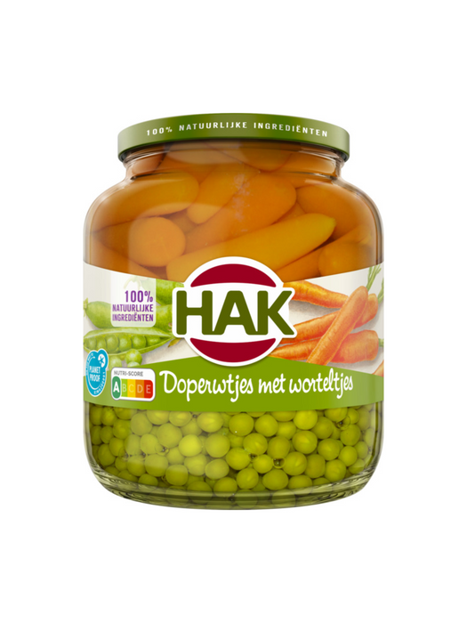 HAK Doperwtjes met Worteltjes - 680 g