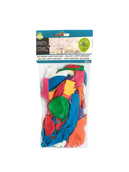 PARTY STARS Medium Ballonnen - 20 Stuks