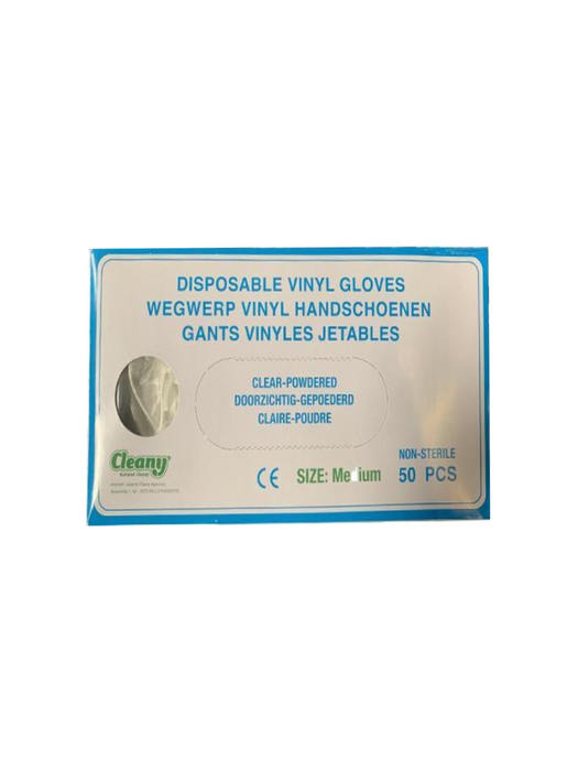 CLEANY Wegwerp Vinyl Handschoenen - 50 Stuks
