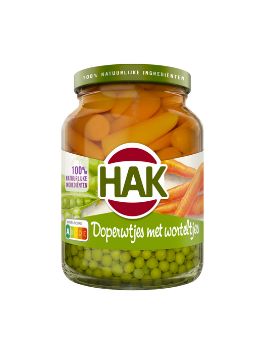HAK Doperwtjes met Worteltjes - 350 g