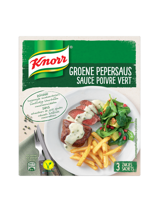 KNORR Groene Pepersaus - 3 x 30 g
