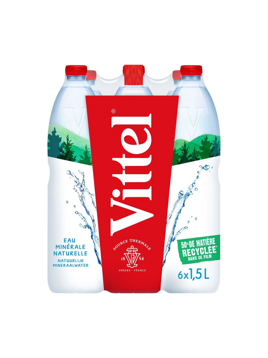 VITTEL Natuurlijk Mineraalwater - 6 x 1,5 L