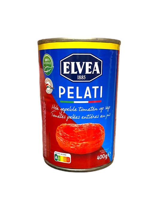 ELVEA Pelati Hele Gepelde Tomaten op Sap - 400 g