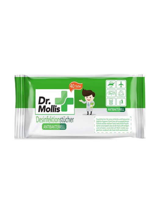 DR.MOLLIS Desinfecterende Doekjes Antibacterieel - 40 Stuks