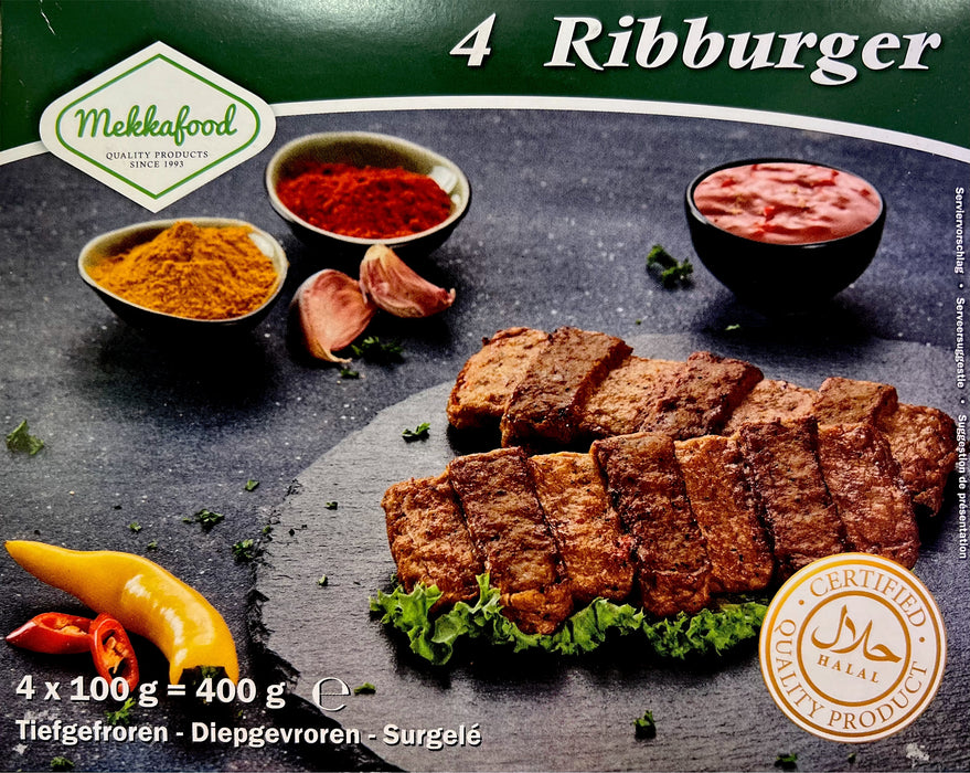 MEKKAFOOD fijngesneden Ribburger - 400g / 4 stuks