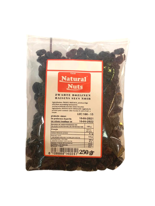 NATURAL Zwarte Rozijnen - 250 g